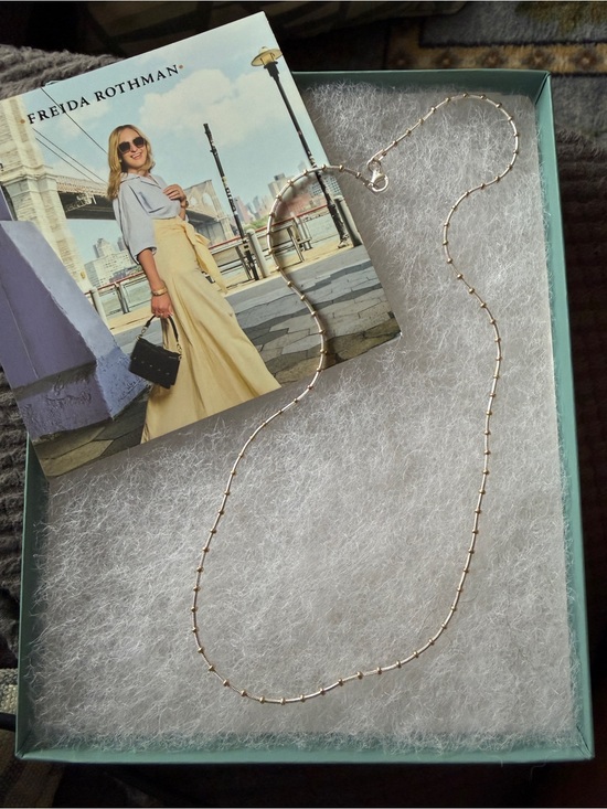 Freida Rothman Jewelry - Freida Rothman Vault Sterling Silver & Gold Plated Beaded Station 18” Necklace